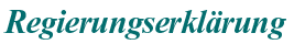 Regierungserkl&auml;rung